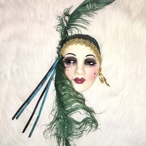 Vintage Unique Creations Ceramic Mask Face Wall Art Collectible